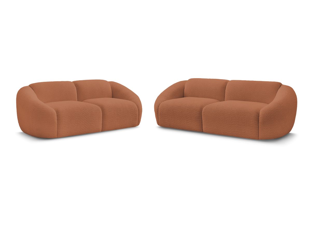 Bouclé-Stoff · Orange