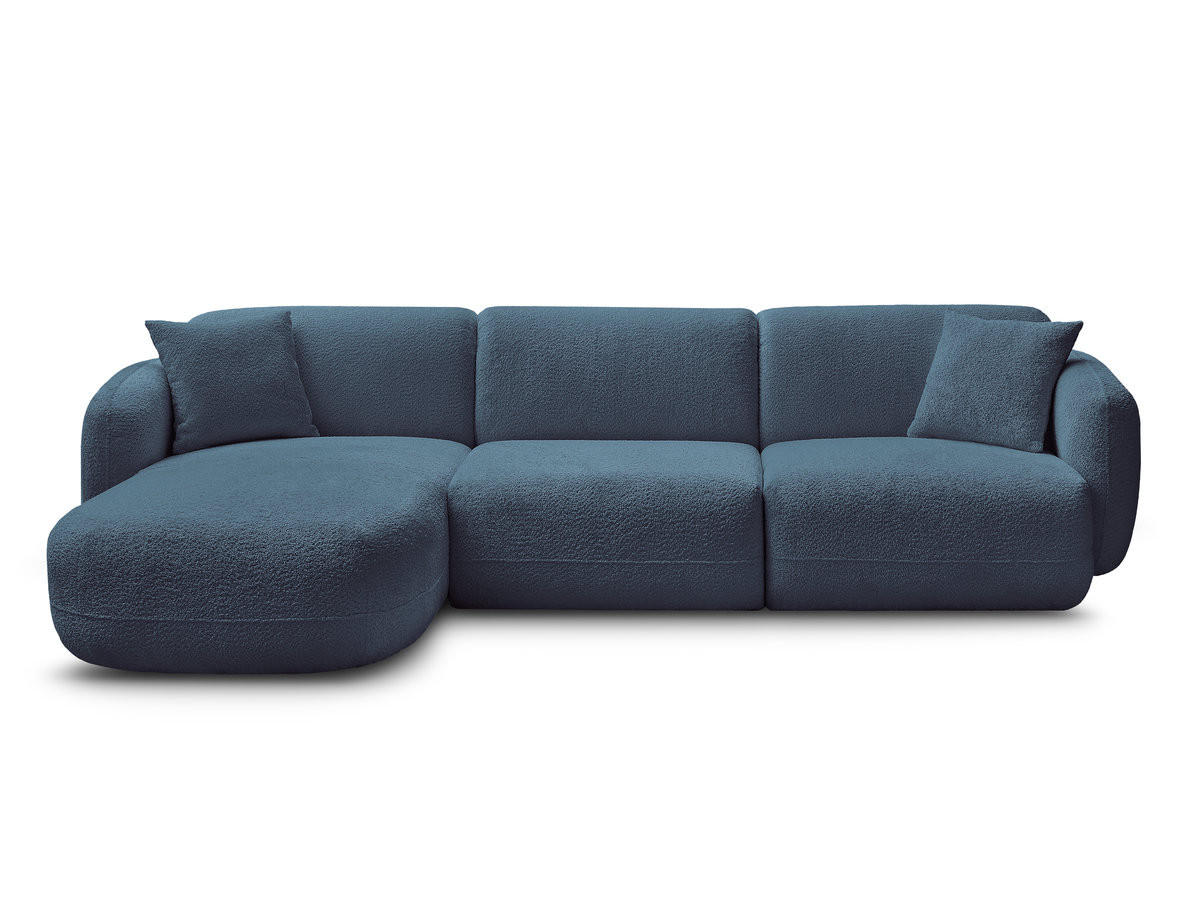 Bobochic Anda Ecksofa 292 × 163 cm Chenille Hellblau Ecke links
