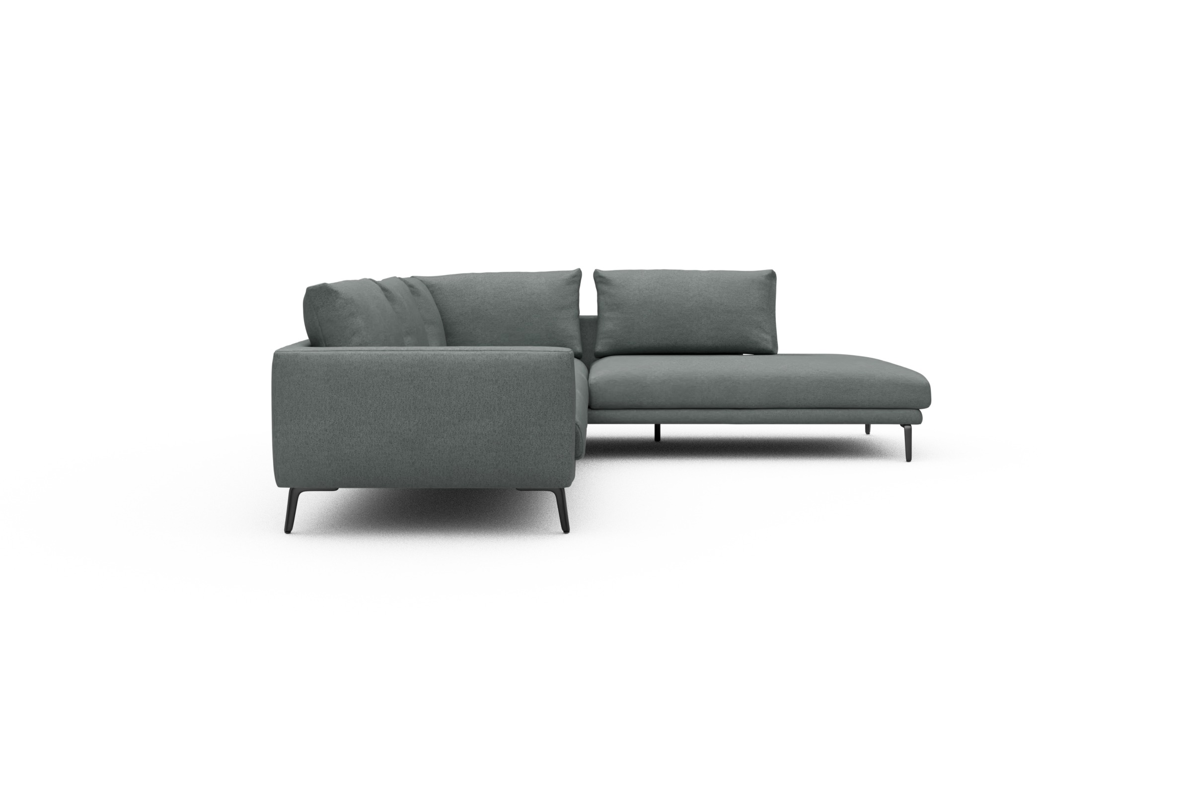 Ecksofa Karl Relax-Ecke rechts mit 2,5-Sitzer Denari-Soft-Grey