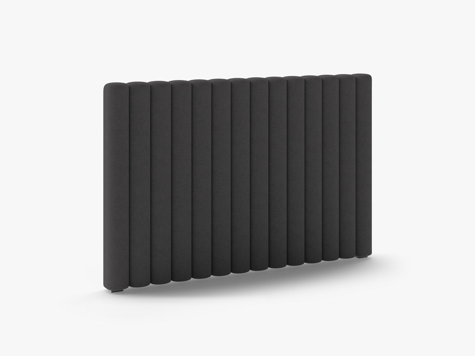 Micadoni Mistero Samtiger Kopfteil 80 cm Strukturierter Stoff Moly Anthrazit 140x95