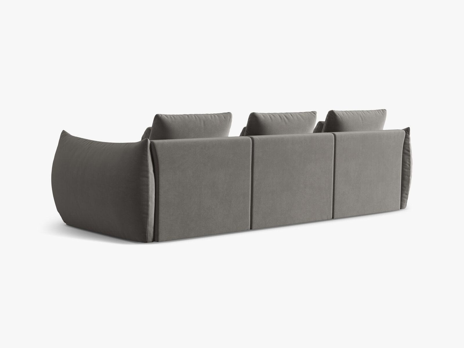 Micadoni Sofa Bloom 4-Sitzer Samt Grau