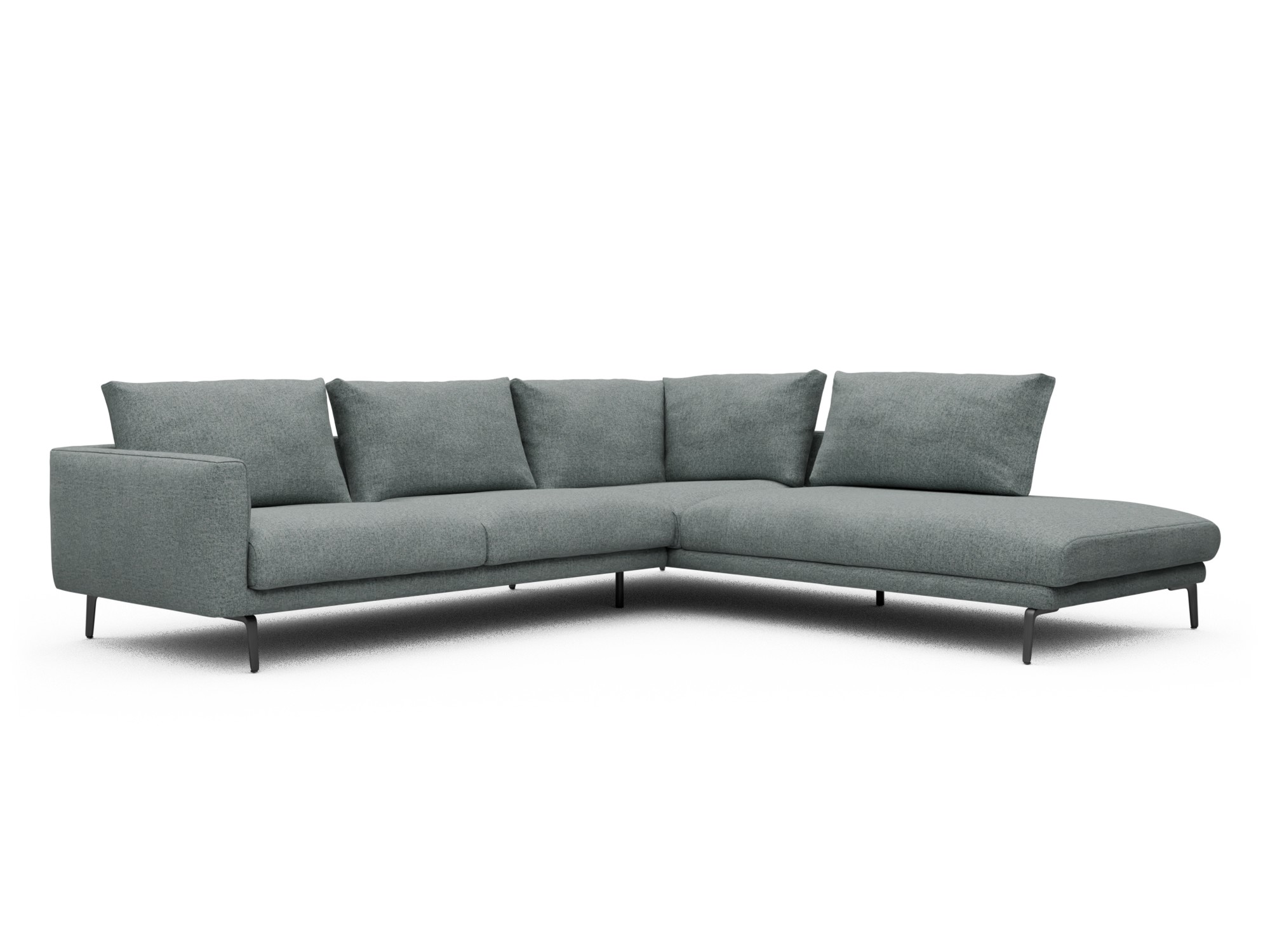 Skandi Home Ecksofa Karl Relax-Ecke rechts mit 2,5-Sitzer Casone-Light-Mixed-Green moebelfaktor