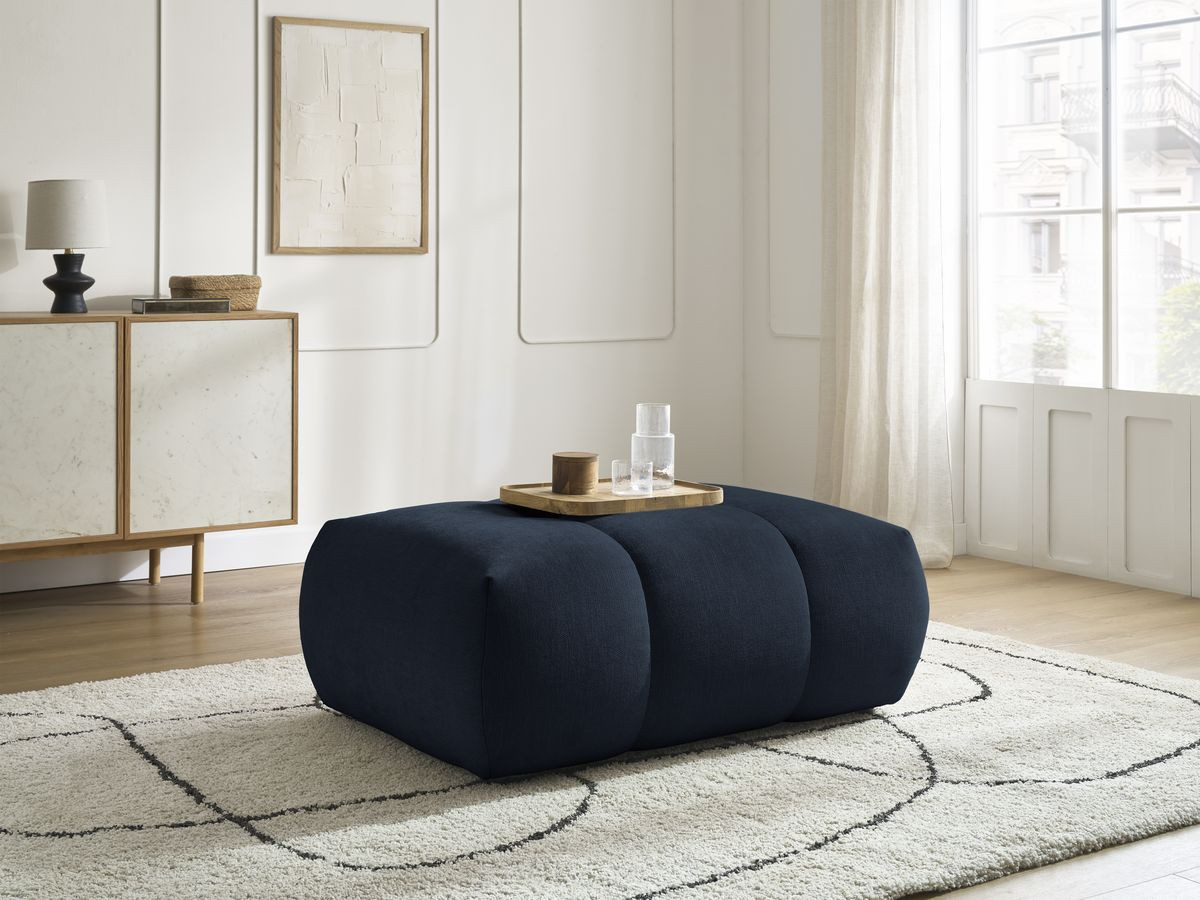 Bobochic Fuji Pouf Stoff Dunkelblau