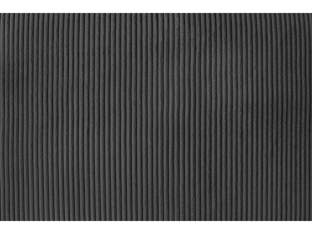 Bobochic Voltaire Ecksofa 322 × 268 cm Cordsamt Dunkelgrau Ecke links