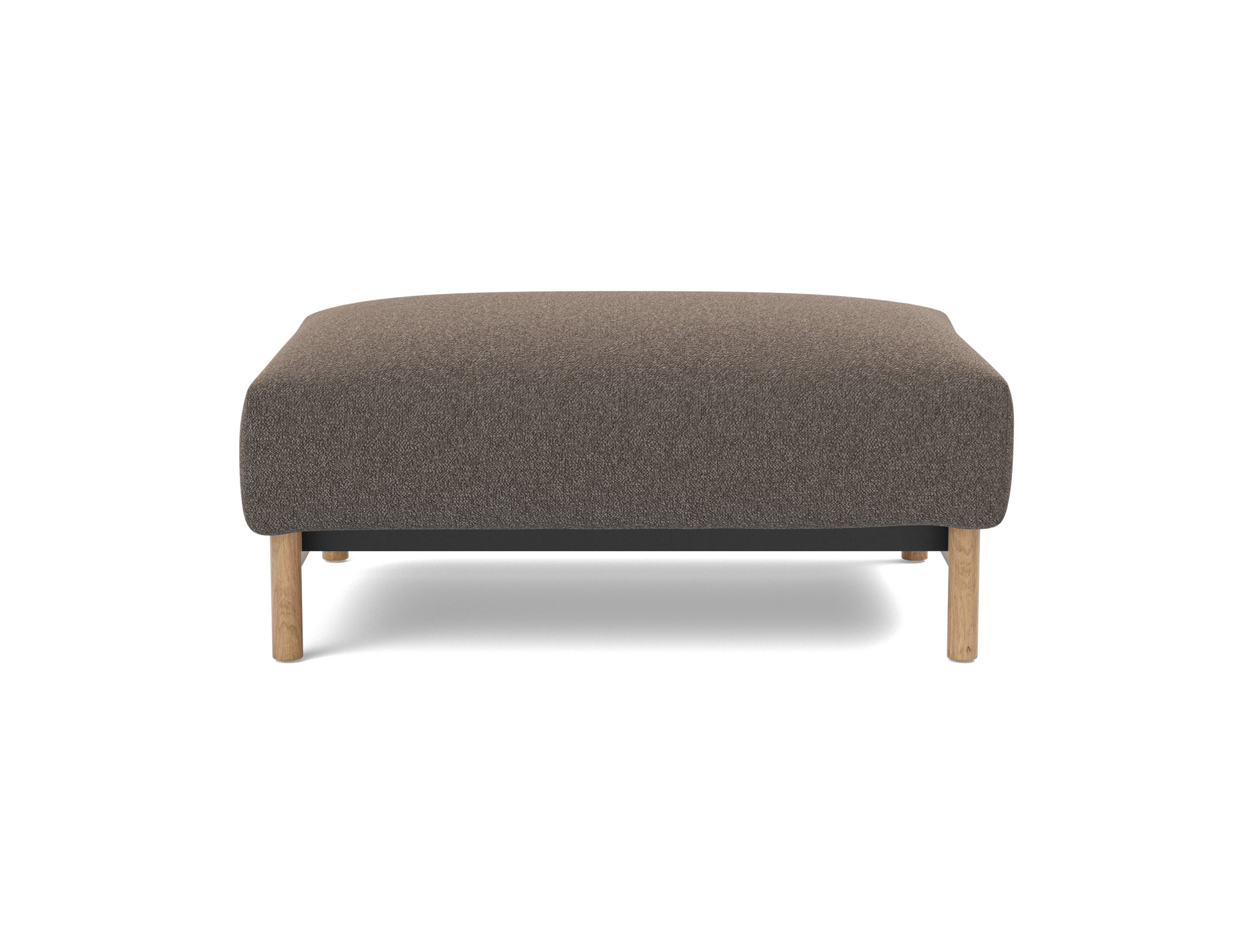 Hocker Malloy Boucle Skandi 530-Taupe Beine Eiche