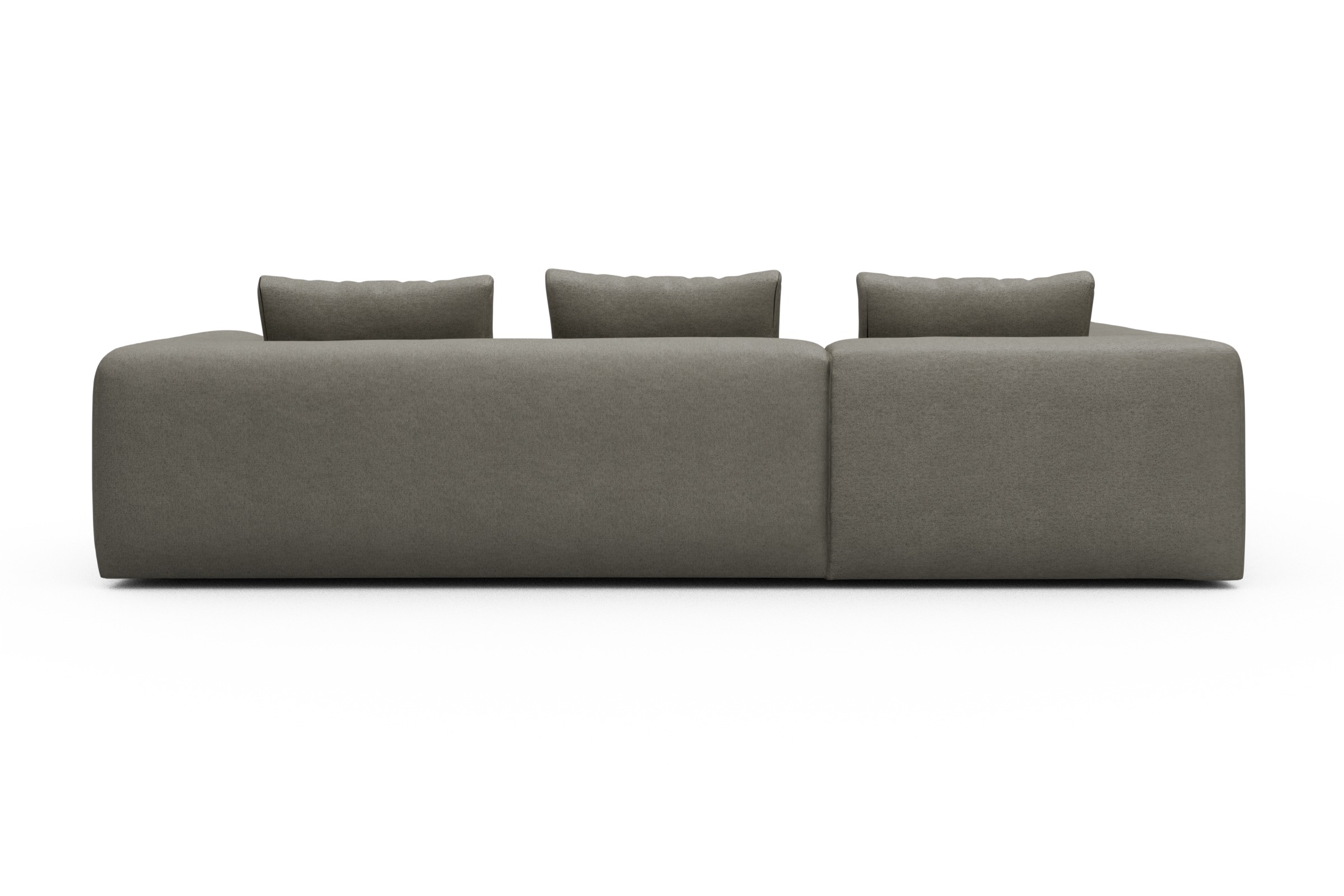 Ecksofa Fred Relax-Ecke links mit 2,5-Sitzer Denari-Warm-Grey