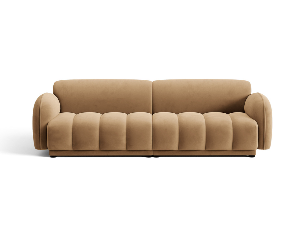 Cosmopolitan Design Sofa Bilbao 4-Sitzer Samt Casino Mandelbeige