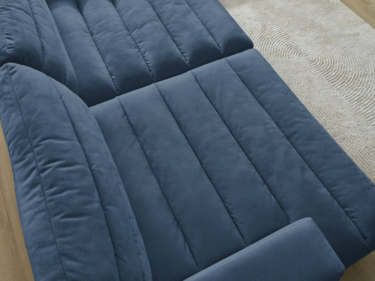 Bobochic Sierra Sofa 4-Sitzer Samt Dunkelblau