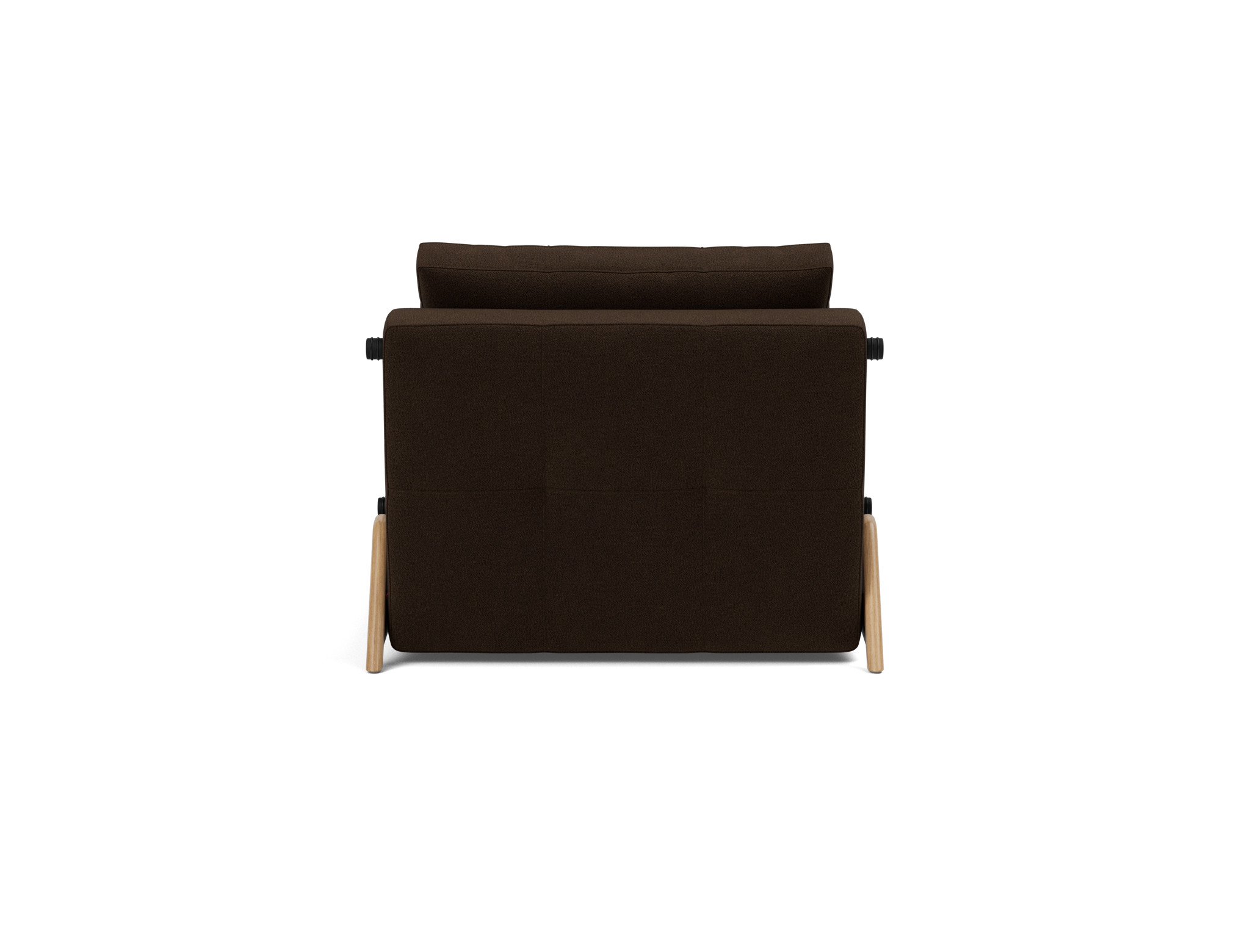 Schlafsessel Cubed 90 Strukturierter Stoff Taura 358-Chocco Beine Eiche