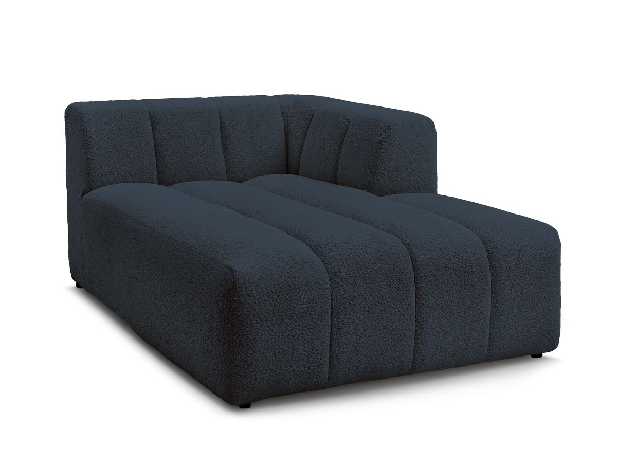 Bobochic Annecy Méridienne-Modul Bouclé-Stoff Dunkelblau Ecke rechts