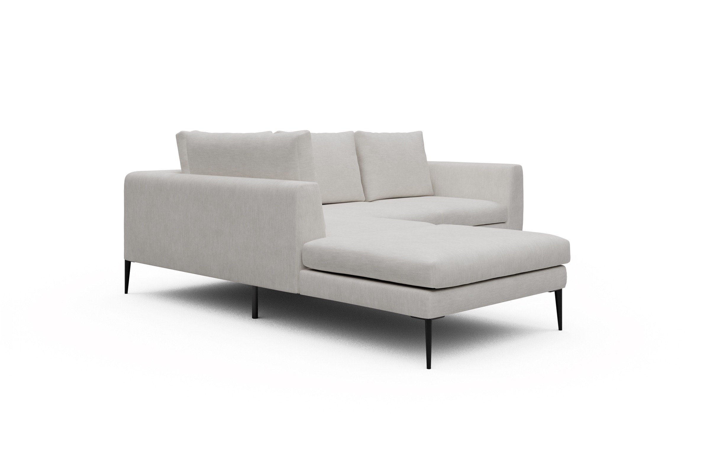 Ecksofa Paul Relax-Ecke links mit 2-Sitzer Vivus-Dusty-Off-White