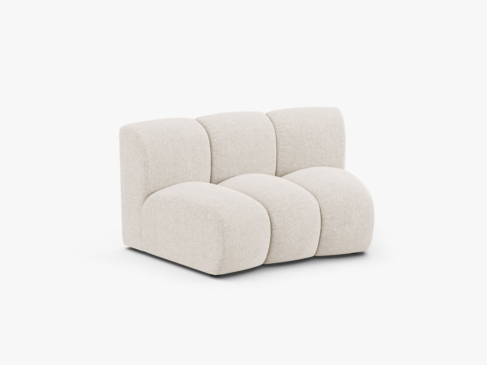 Micadoni Modul Armlos Lupine 1-Sitzer Large Chenille Eden Helles Beige