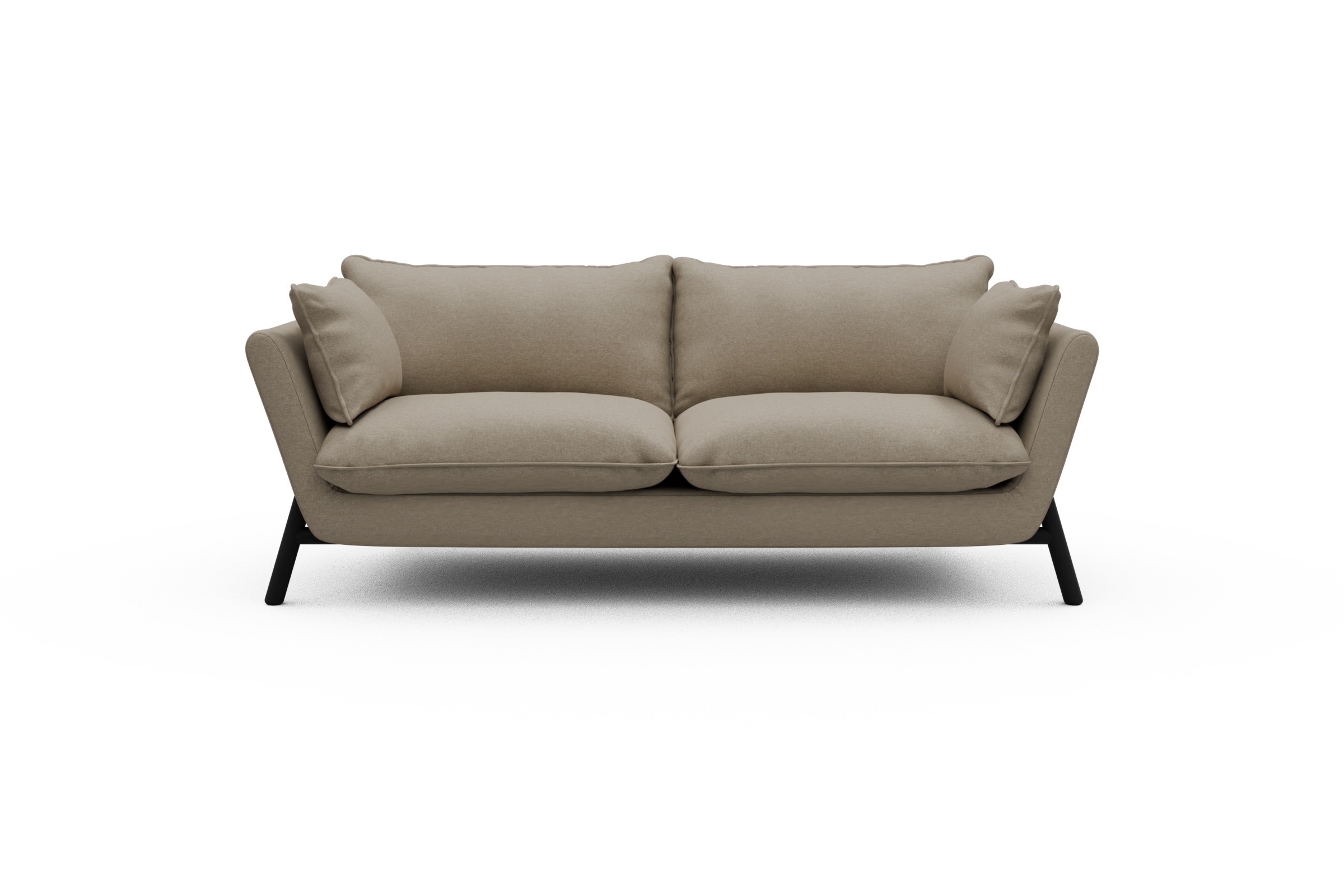 Skandi Home Sofa Emil PREMIUM 2-Sitzer Beinfarbe Eiche Schwarz Satya-Natural moebelfaktor