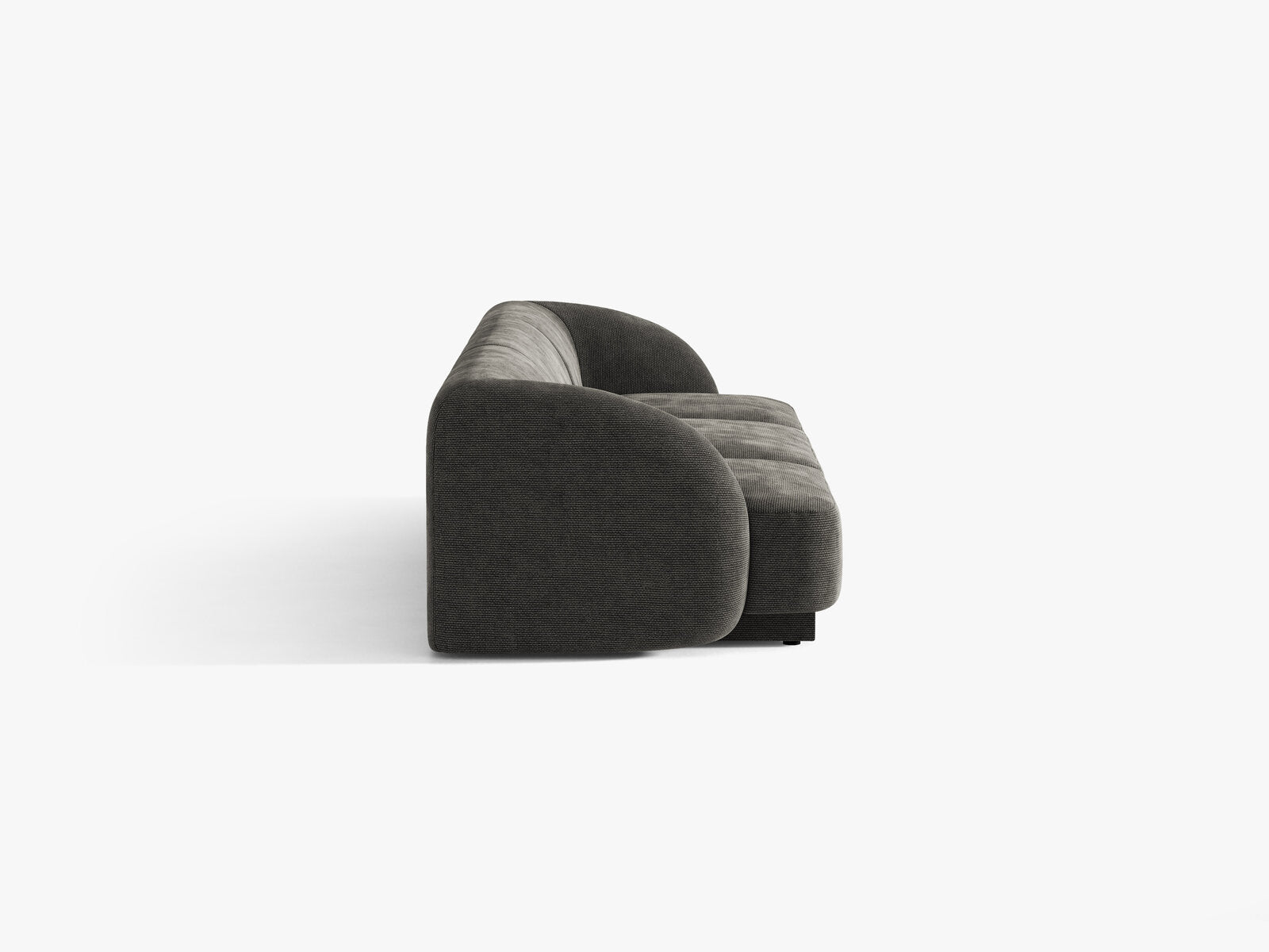 Micadoni Sofa Miley 3-Sitzer Chenille Eden Dunkelgrau