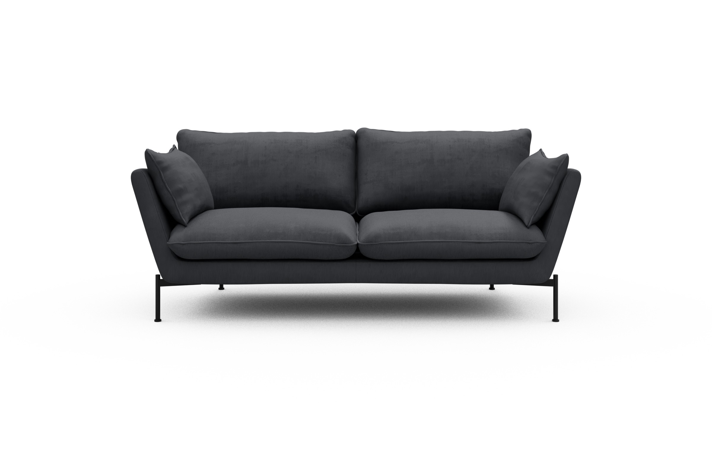 Skandi Home Sofa Anton 2-Sitzer Cordufine-Slate-Grey moebelfaktor
