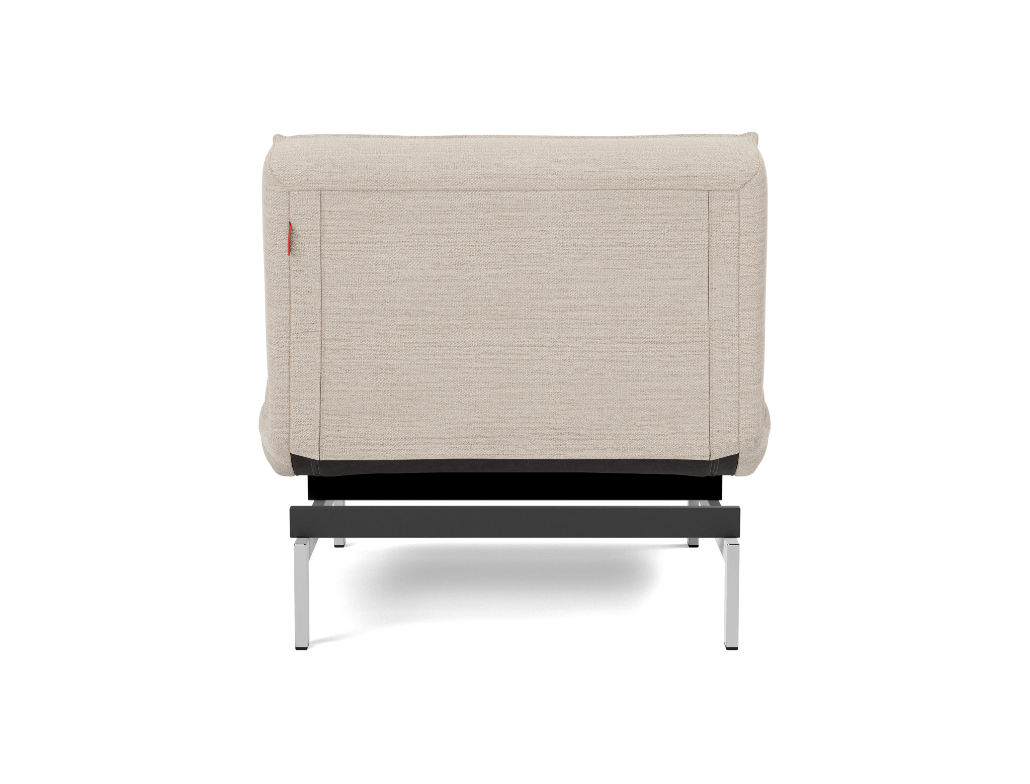 Sessel Splitback Webstoff Blida 612-Sand-Grey Beine Chrom