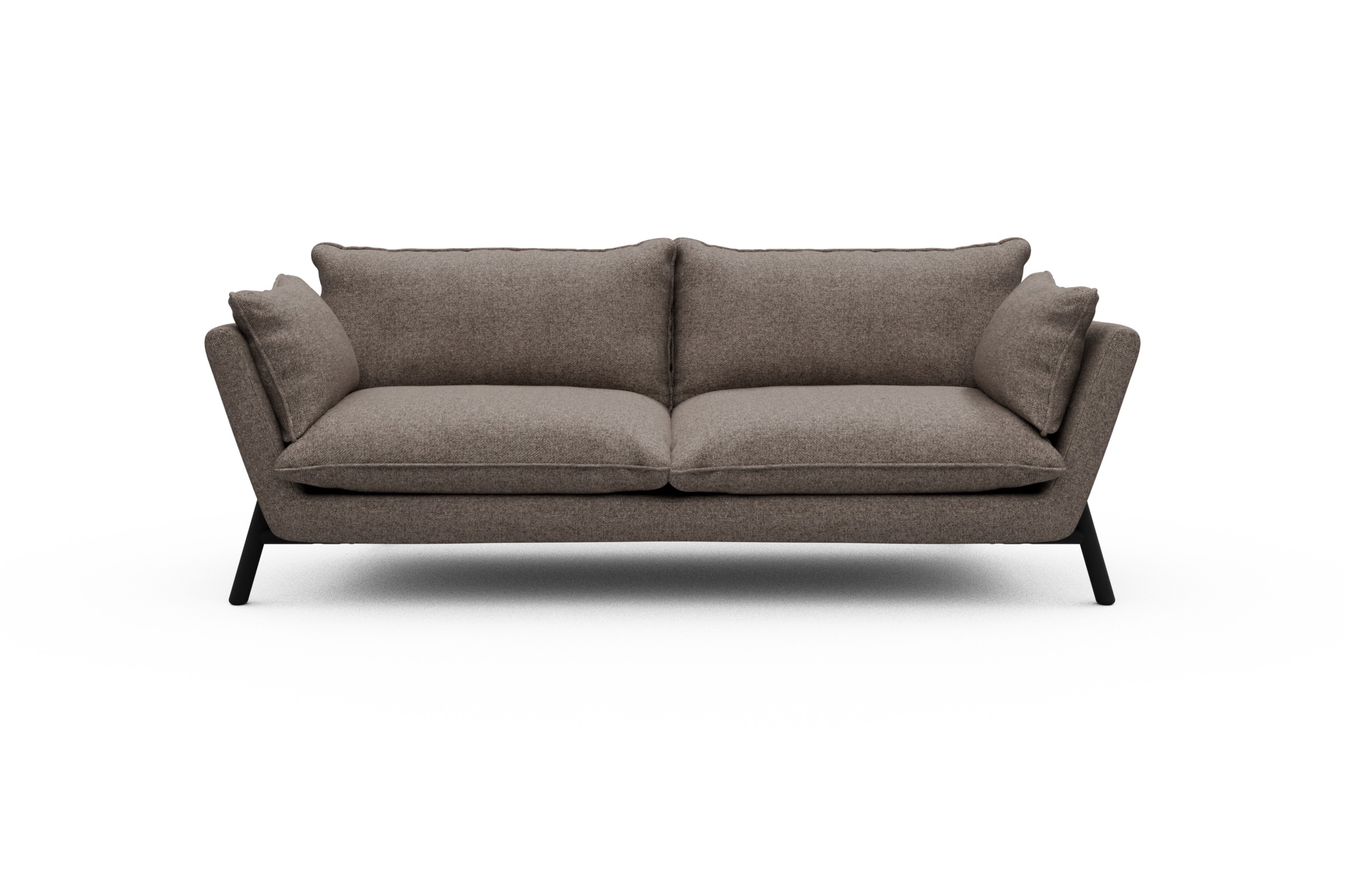 Skandi Home Sofa Emil PREMIUM 3-Sitzer Beinfarbe Eiche Schwarz Sama-Stone moebelfaktor