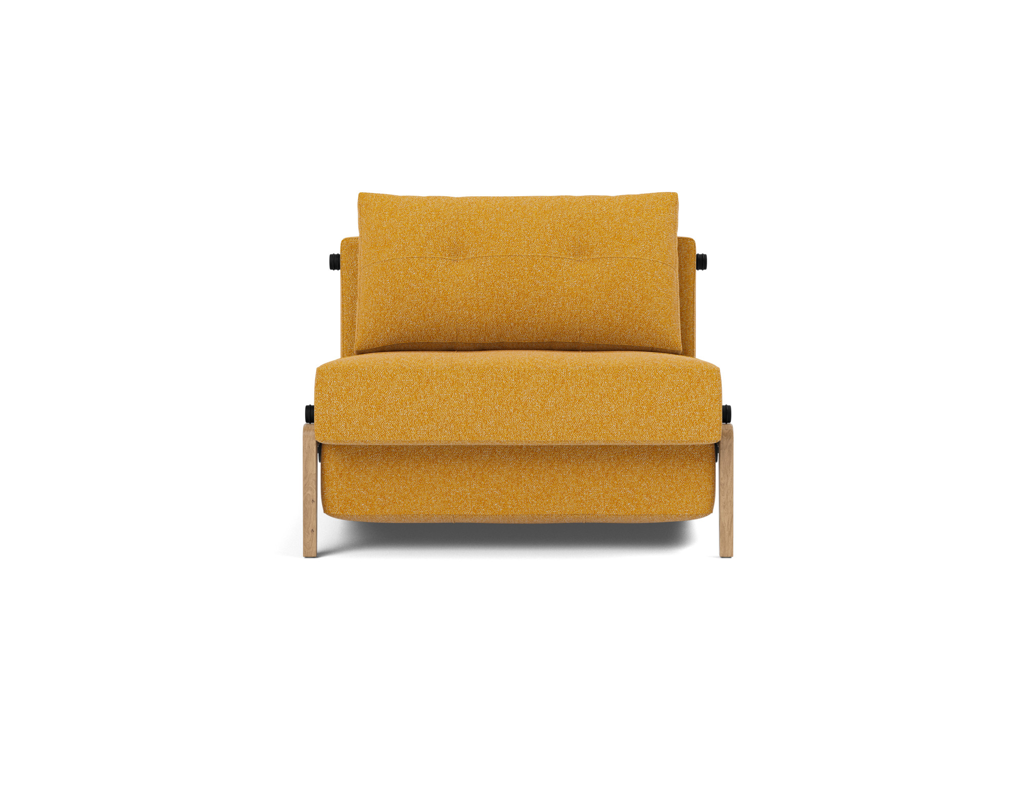 Schlafsessel Cubed 90 Boucle Skandi 536-Ochre Beine Eiche