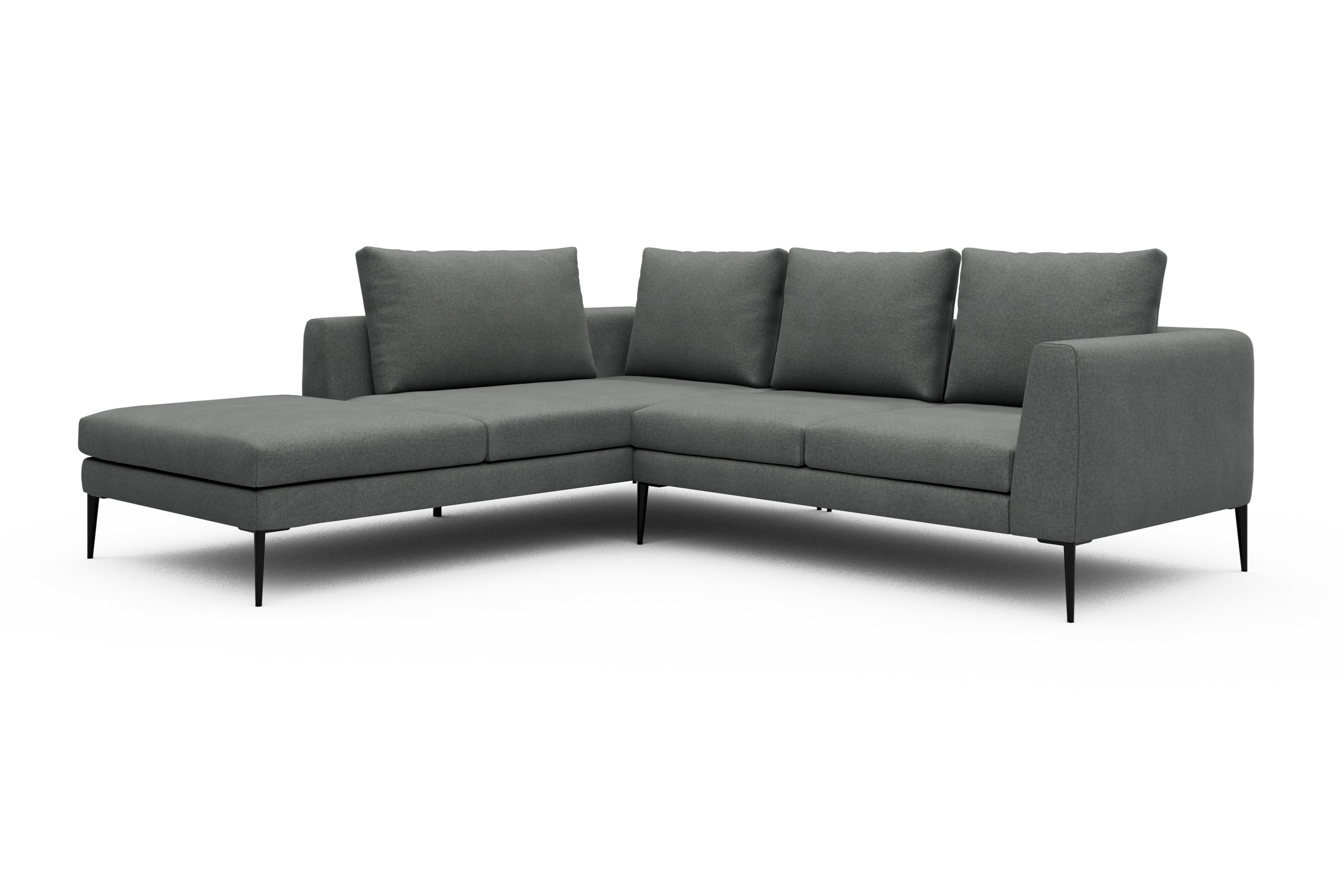Ecksofa Paul Relax-Ecke links mit 2-Sitzer Satya-Steel