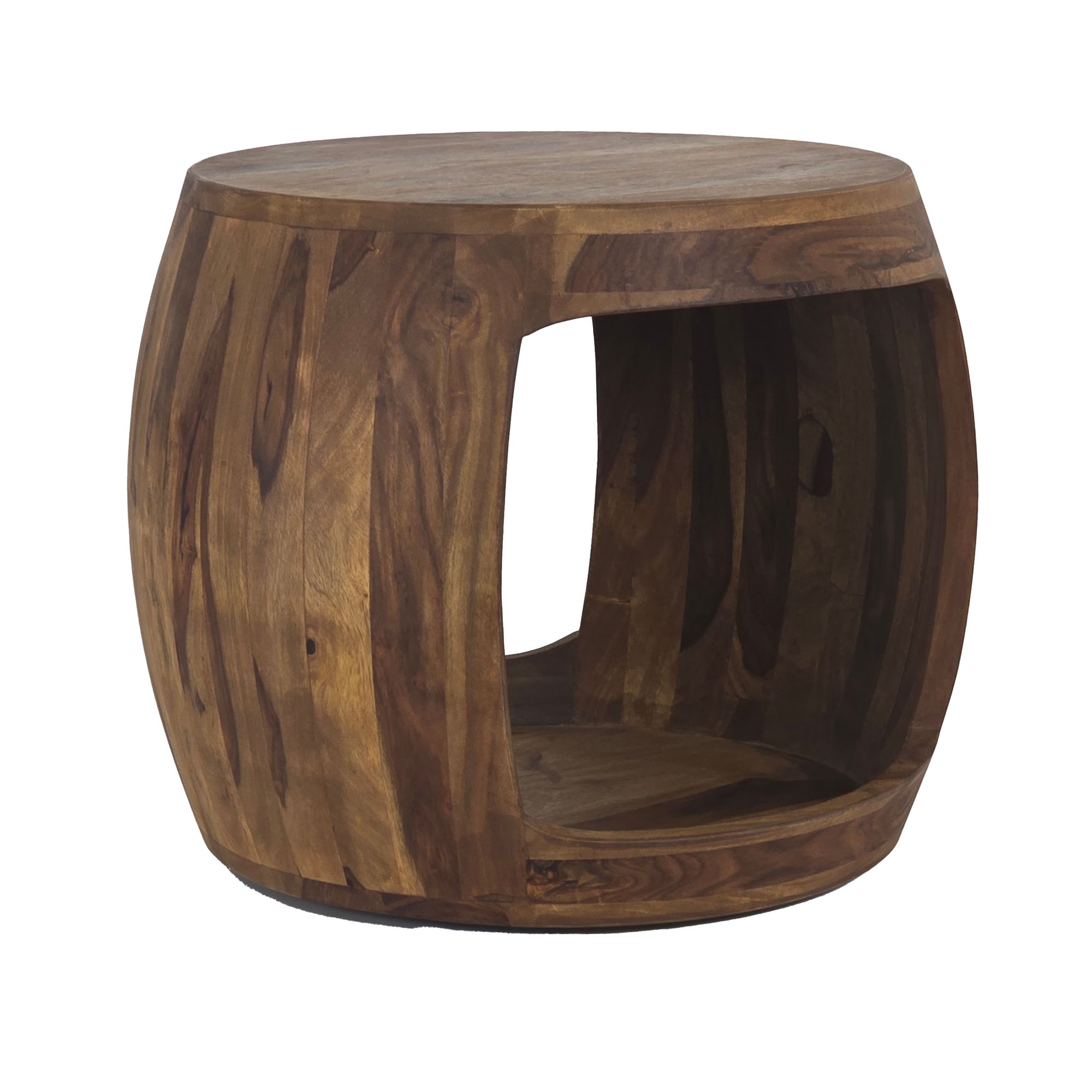 Beistelltisch Kragero Massivholz Sheesham Ø 50 cm