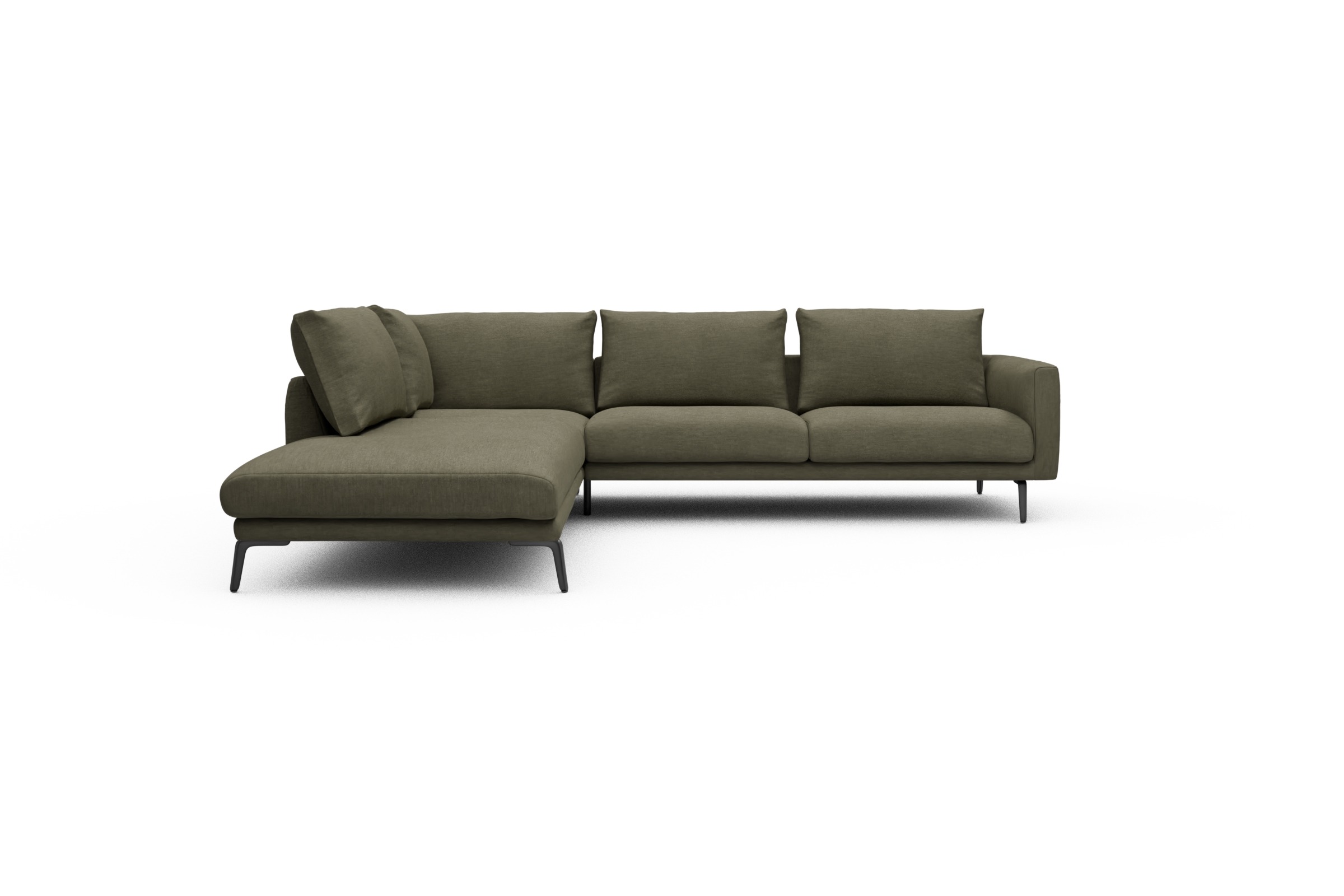 Skandi Home Ecksofa Karl Relax-Ecke links mit 2,5-Sitzer Vivus-Dusty-Olive moebelfaktor