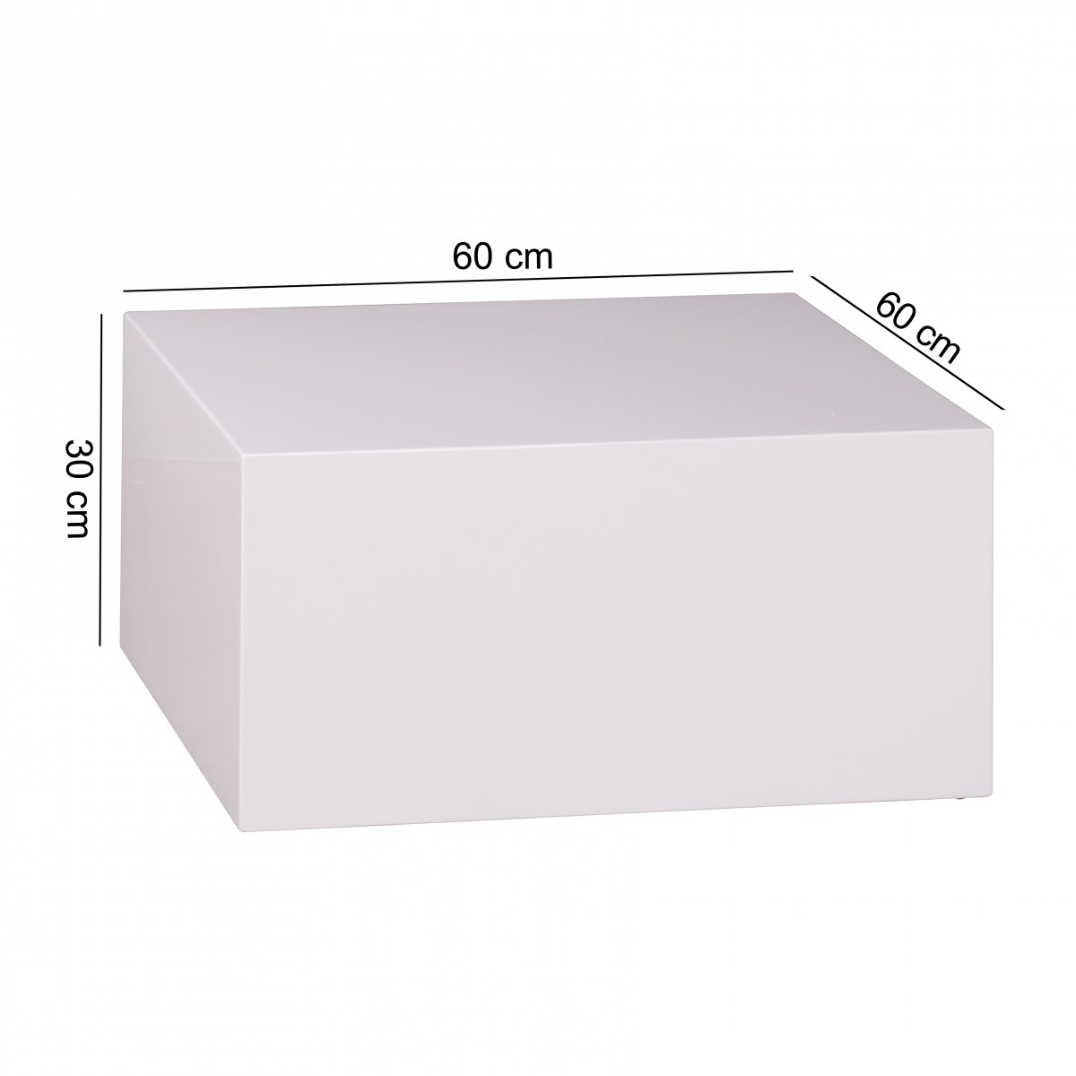 Couchtisch Alsen Weiß 60 × 60 × 30 cm