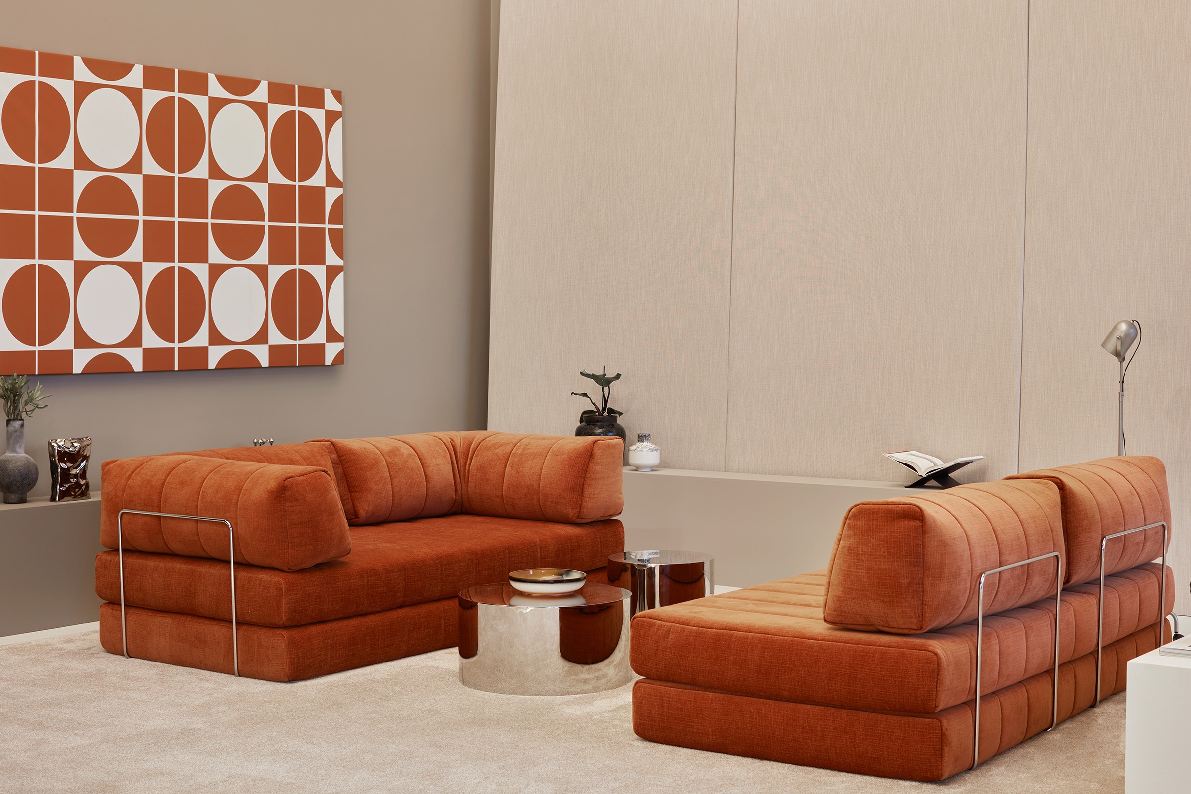 Eck-Schlafsofa CozyPad L-Form mit Armlehne