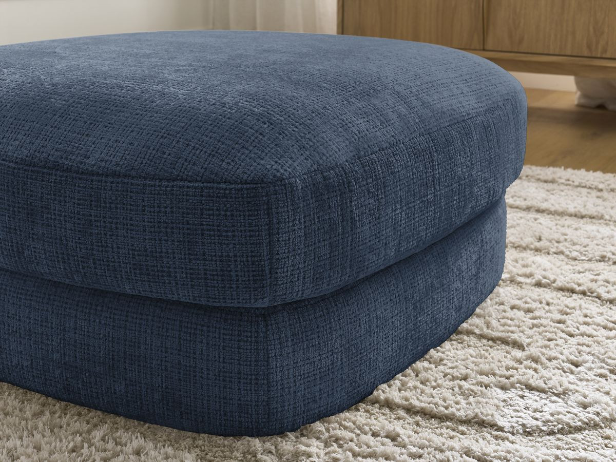 Bobochic Leonore Pouf Strukturstoff Dunkelblau