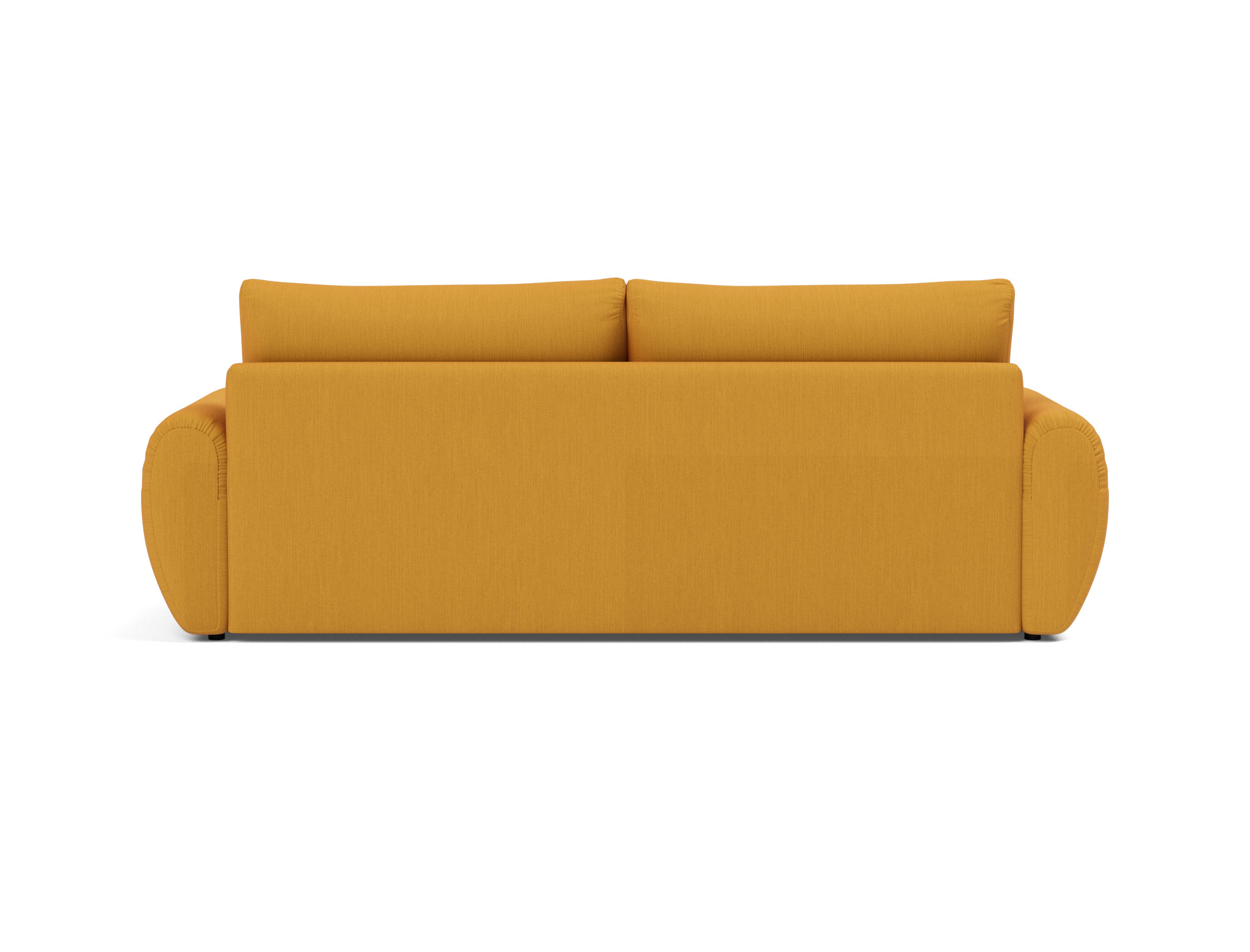 Schlafsofa Norum mit Curve-Armlehnen Flachgewebe Elegance 507-Burned-Curry