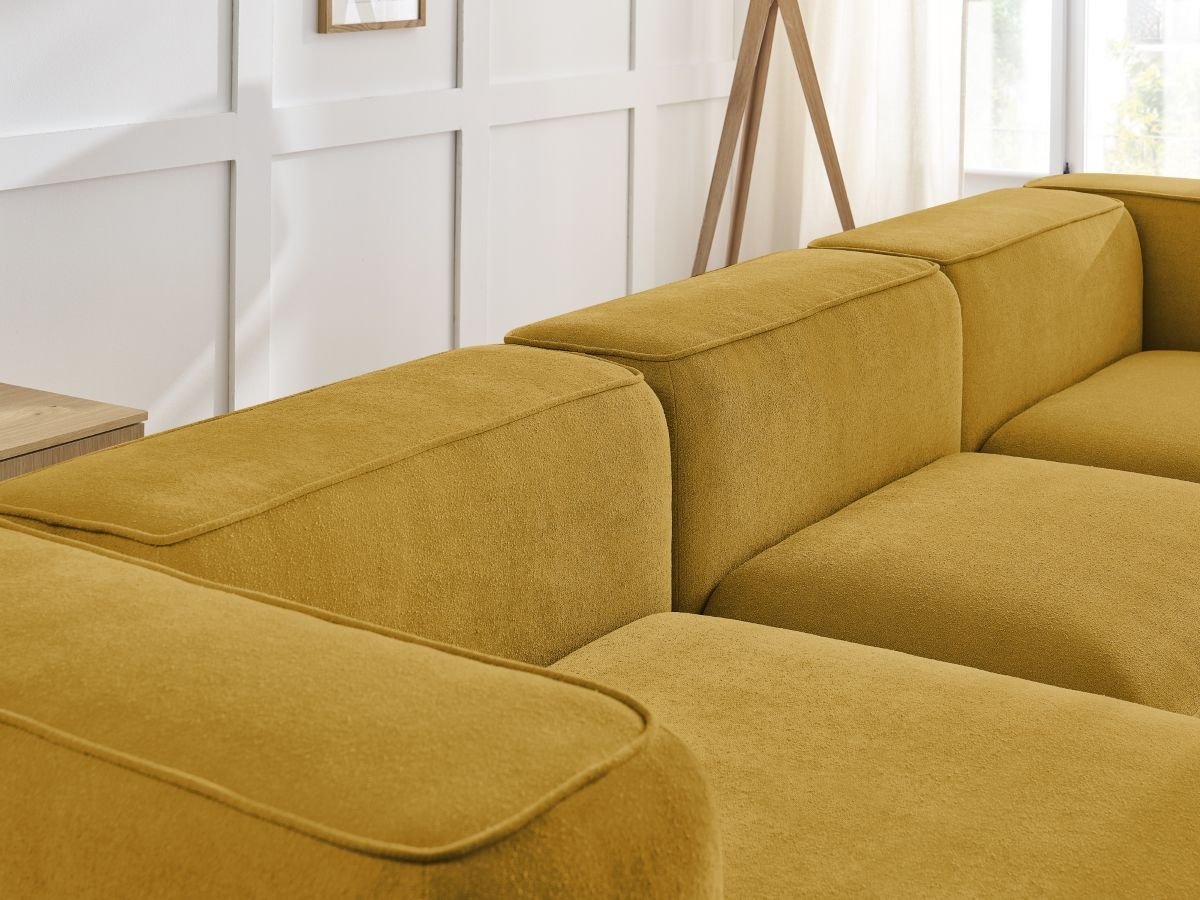 Bobochic Zephyr Wohnlandschaft Strukturstoff Gelb
