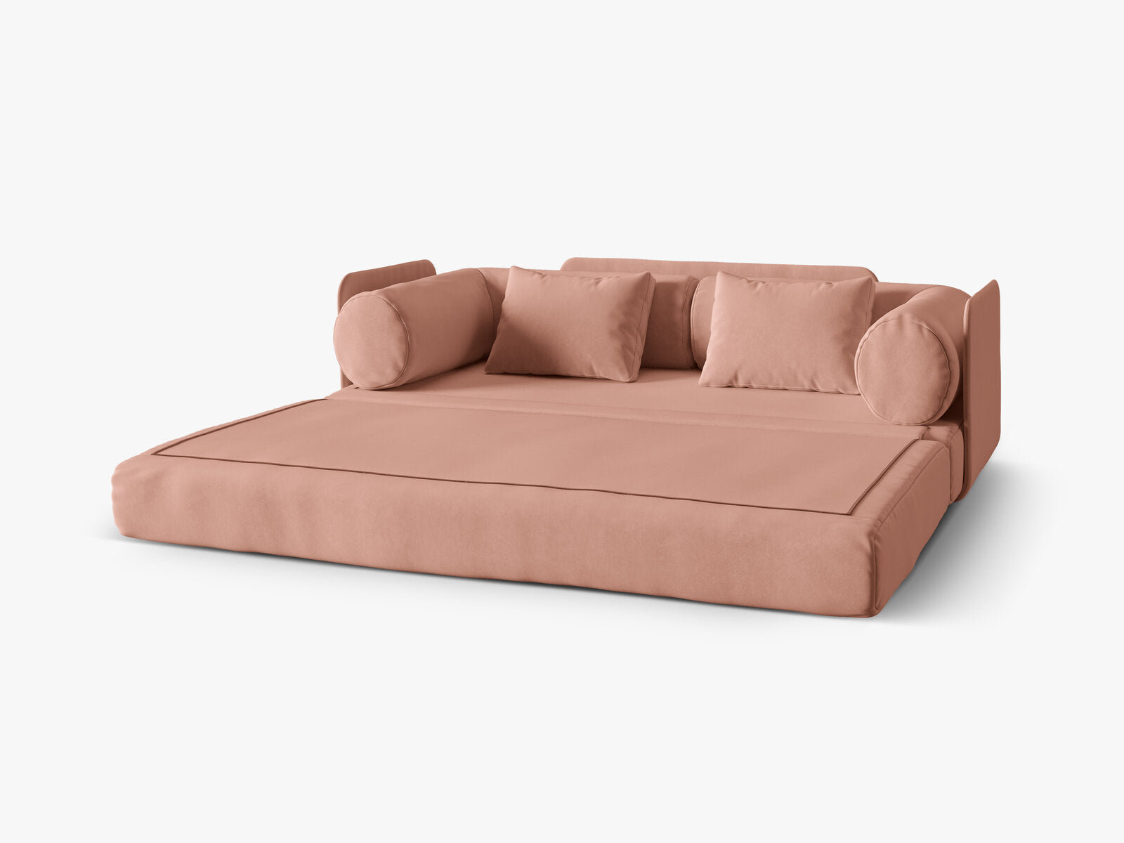 Micadoni Sofa Dreamy 3-Sitzer mit Schlaffunktion Samt Salvador Rosa