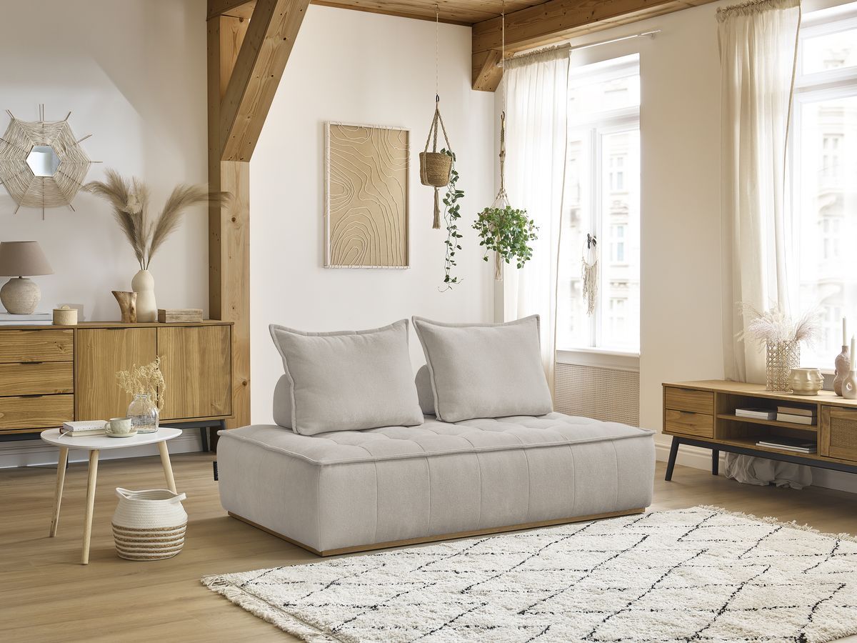Bobochic Elisa Sofamodul 2-Sitzer Strukturstoff Beige