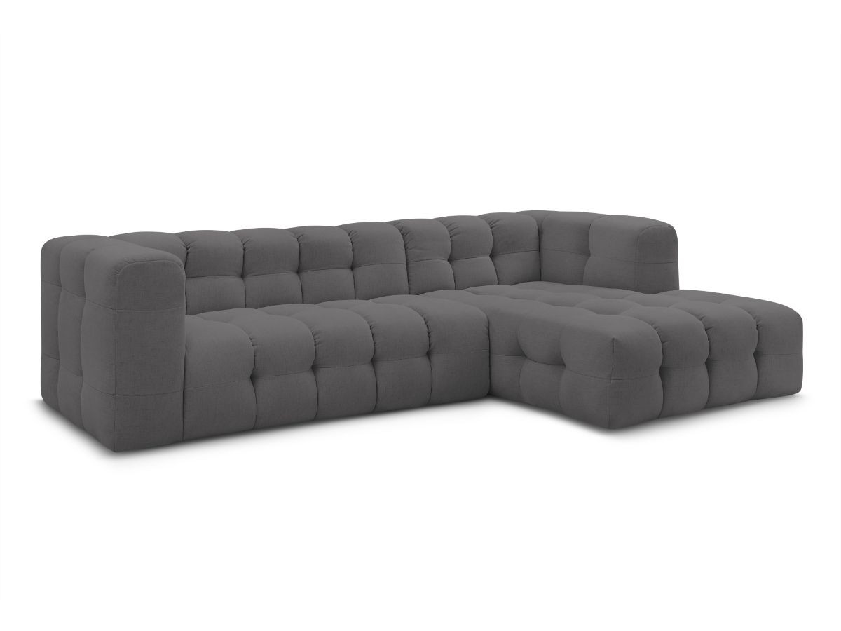 Bobochic Cloud Ecksofa 288 × 184 cm Stoff Dunkelgrau Ecke rechts