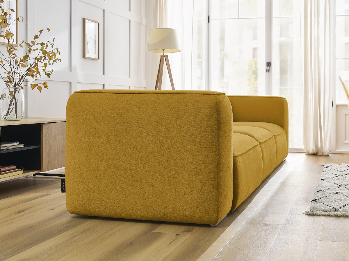 Bobochic Zephyr Sofa 3-Sitzer Strukturstoff Gelb