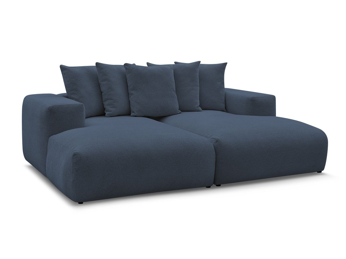 Bobochic Voltaire Sofa 4-Sitzer 248 × 170 cm Melange-Stoff Dunkelblau
