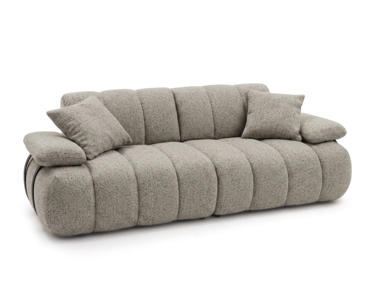 Bobochic Rivoli Sofa 4-Sitzer Melange-Stoff Taupe