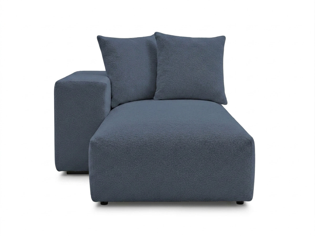 Bobochic Voltaire Méridienne-Modul Melange-Stoff Dunkelblau Ecke links