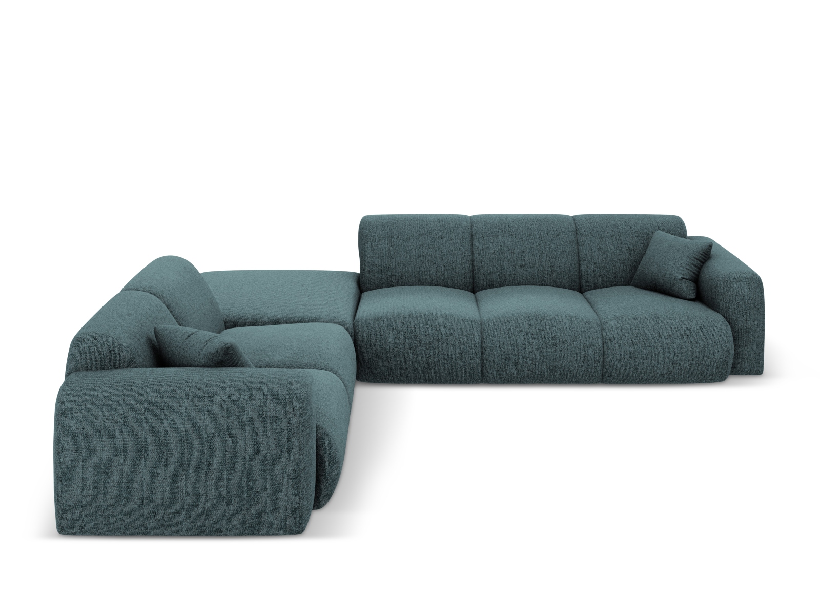 Cosmopolitan Design Ecksofa Nolio 4-Sitzer offen Chenille Haga Petrol Links