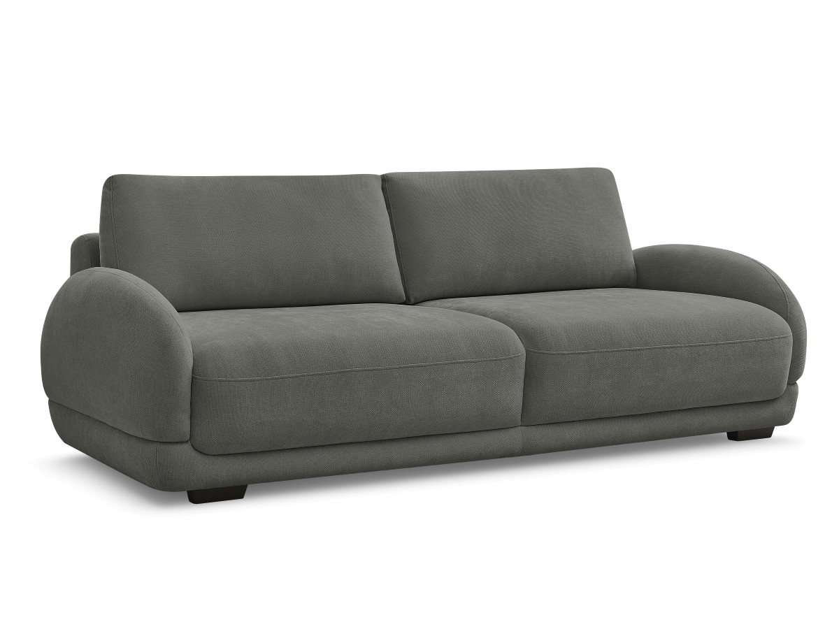 Bobochic Monica Schlafsofa 3-Sitzer mit Bettkasten Stoff Dunkelgrau