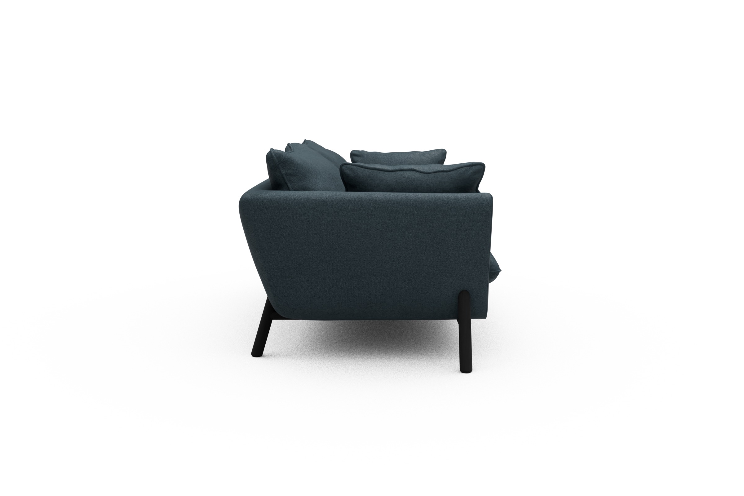 Sofa Emil PREMIUM 2-Sitzer Beinfarbe Eiche Schwarz Denari-Royal-Blue