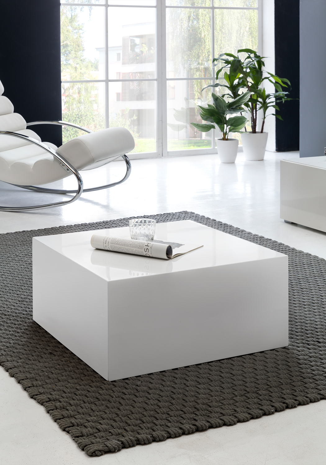 Couchtisch Alsen Weiß 60 × 60 × 30 cm