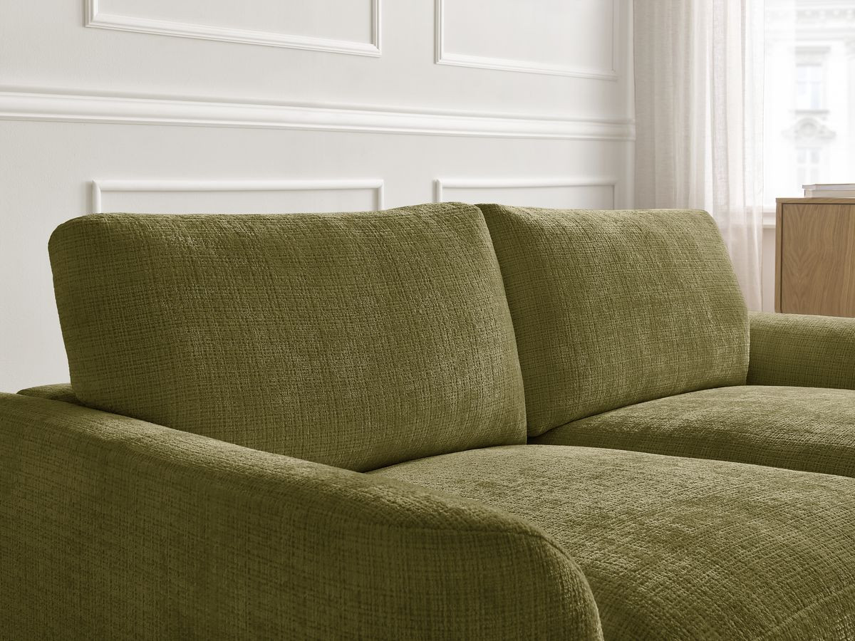 Bobochic Leonore Ecksofa Strukturstoff Grün Ecke rechts