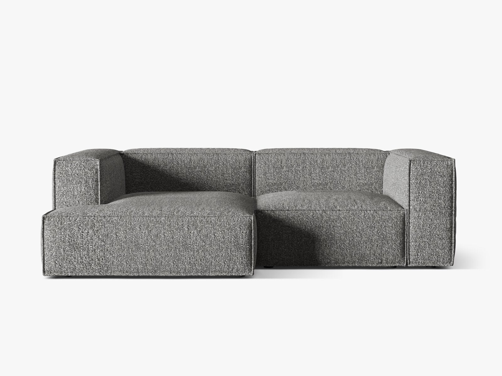 Micadoni Ecksofa Nuria 3-Sitzer Links Boucle Graphit