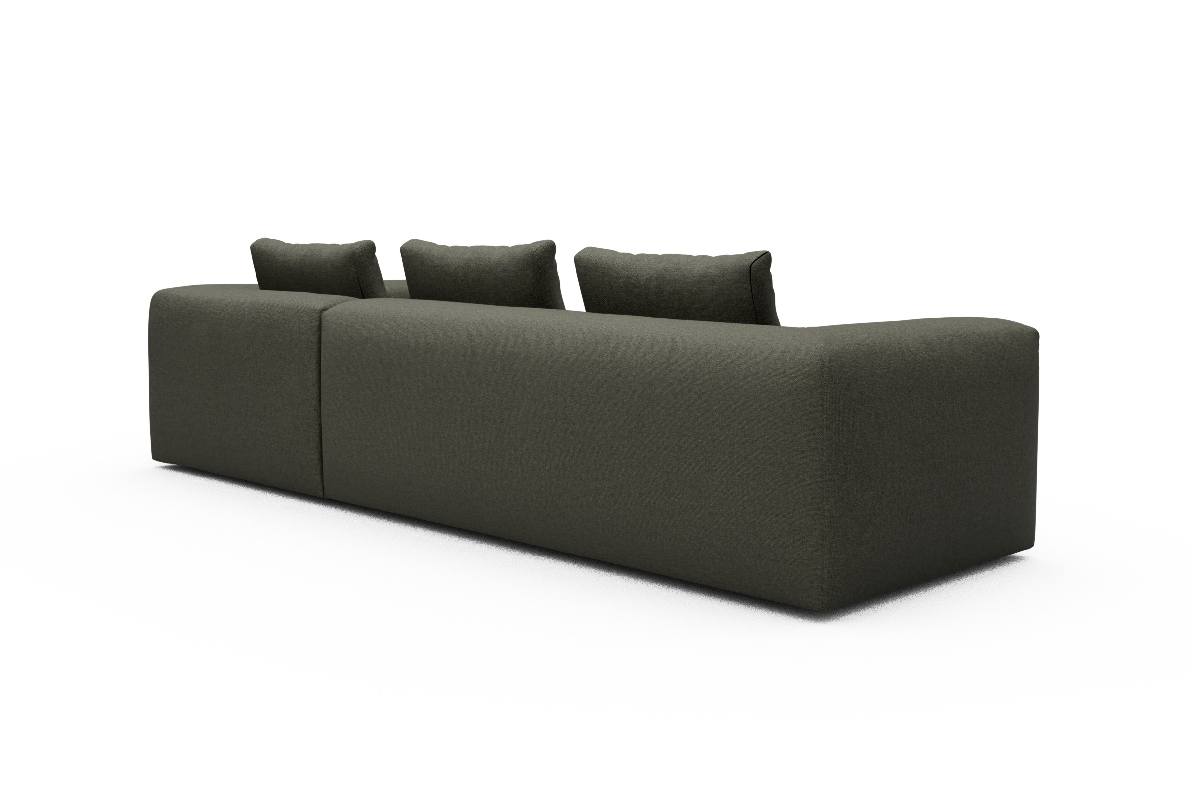Ecksofa Fred Relax-Ecke rechts mit 2,5-Sitzer Sama-Winter-Moss