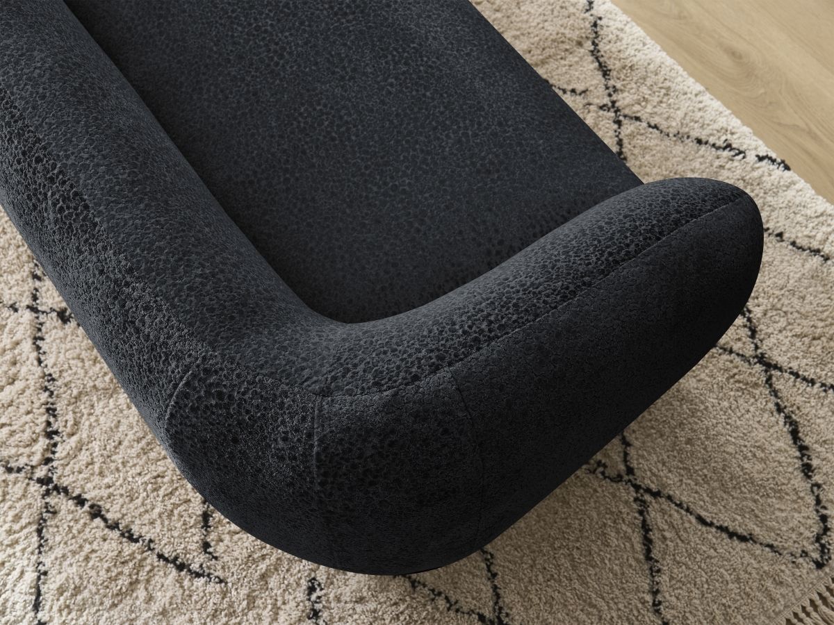 Bobochic Celine Sofa 2-Sitzer Strukturstoff Schwarz