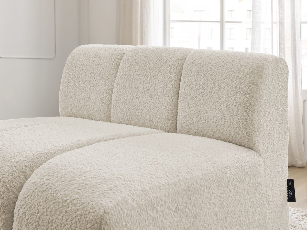 Bobochic Annecy Sofamodul 1-Sitzer Bouclé-Stoff Beige