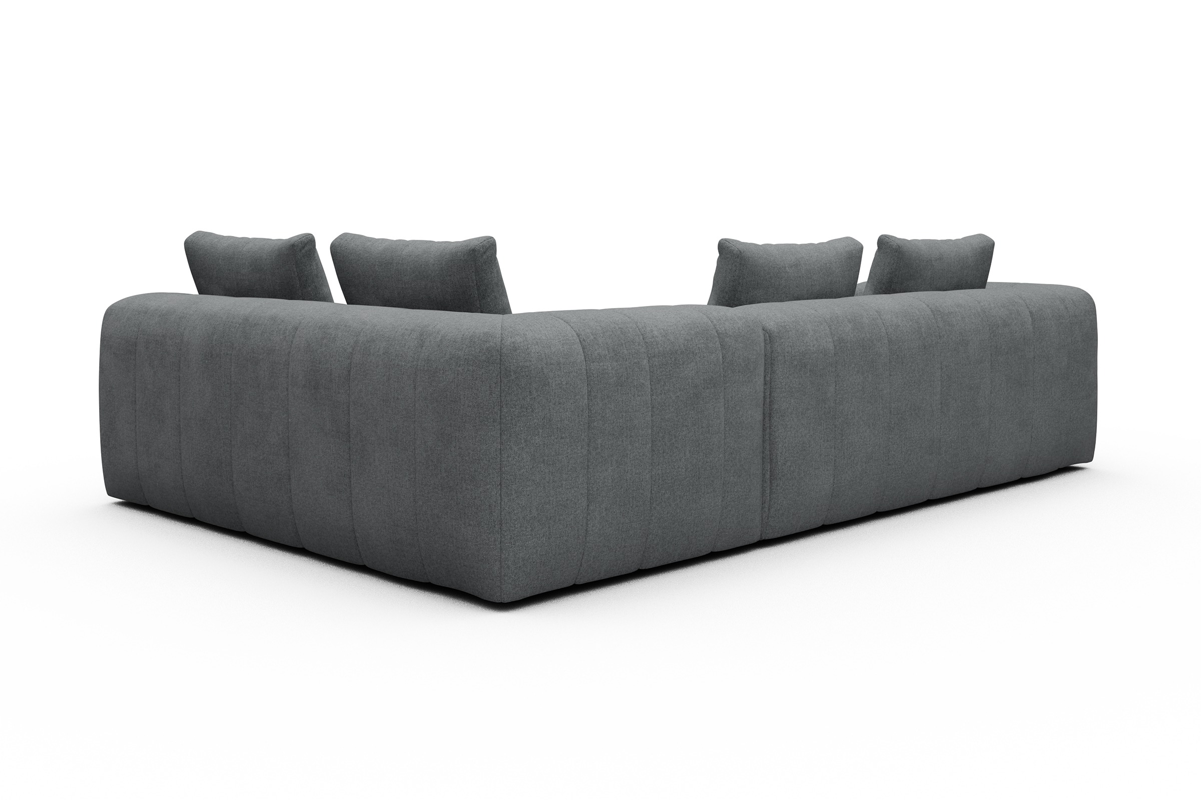Ecksofa Hugo 2x 2,5-Sitzer Armlehne links Casone-Gravel-Grey