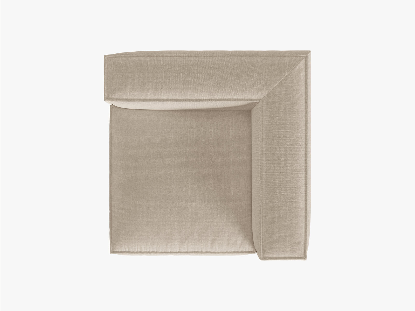 Micadoni Eckmodul Nuria 1-Sitzer Strukturierter Stoff Beige