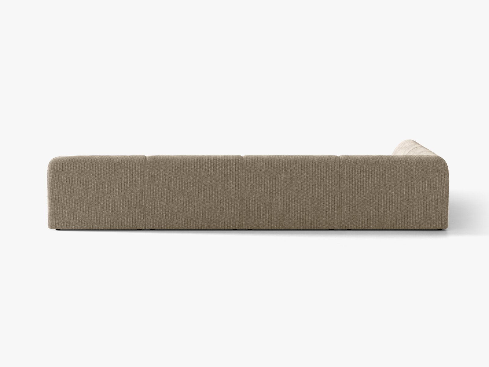Micadoni Panorama-Ecksofa Miley 6-Sitzer Links Chenille Haga Beige