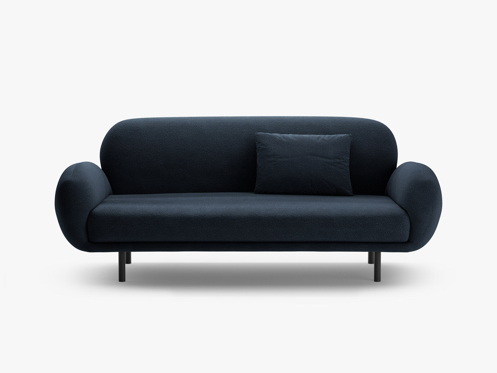 Micadoni Sofa Poppy 2-Sitzer große Version Boucle Baloo Dunkelblau